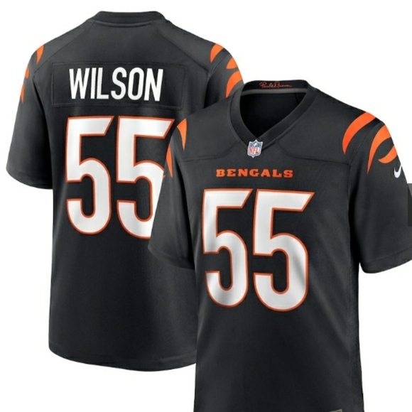 NWT Cincinnati Bengals Logan Wilson #55 Nike NFL Black Game Jersey - Picture 1 of 15